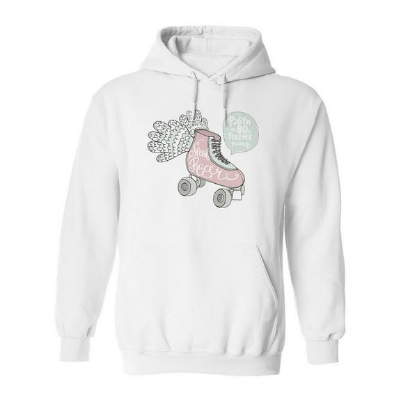 Retro Rollers Design Hoodie Women -Image by Shutterstock, Female Medium