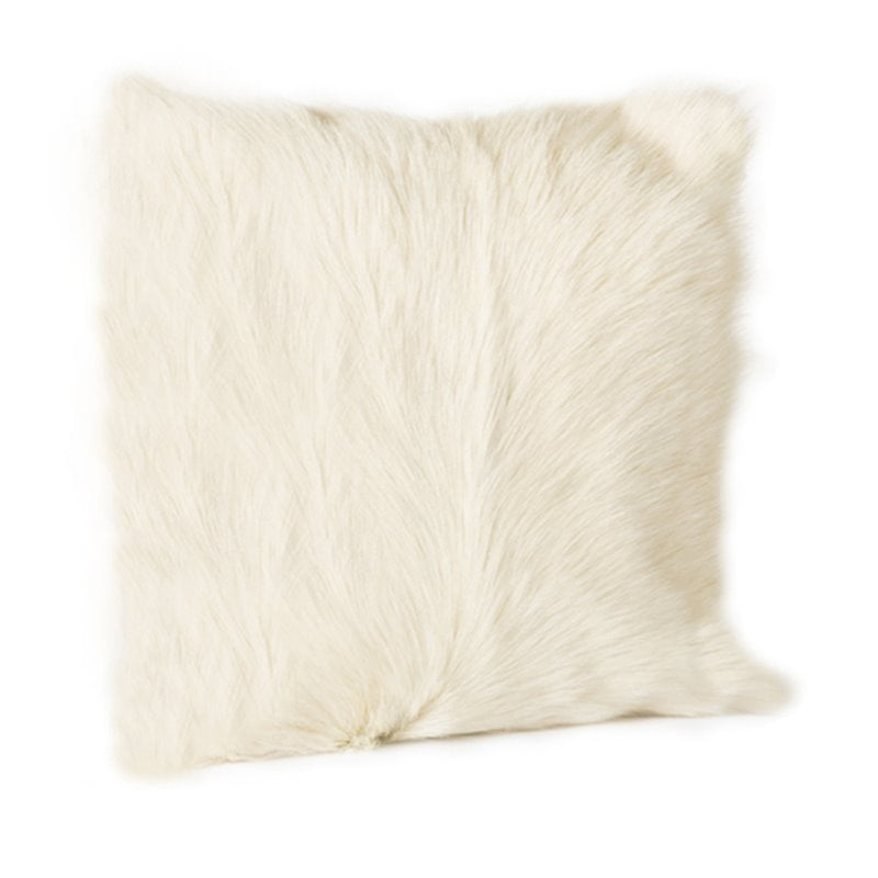 Moe s Goat Fur Pillow in Natural Walmart