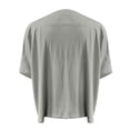thumbnail image 5 of LEKODE Casual Flowy Top Loose Fit Tunic Vintage Tshirts Loose Dressy Casual Tops Drop Shoulder Tops Dressy Casual Short Sleeve Shirts Loose Tops for Women Gray M, 5 of 9