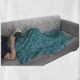 thumbnail image 5 of Floral Soft Flannel Fleece Throw Blanket, Repetitive Wild Forest Flowers Vintage Style, Cozy Plush for Indoor and Outdoor Use, 50" x 70", Teal Sea Blue, by Ambesonne, 5 of 5