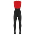 thumbnail image 4 of inlzdz Combinaison Intégrale une Pièce pour Homme, Justaucorps, Fermeture Éclair au Dos, Sans Manches, Extensible, Rouge, G, 4 of 7