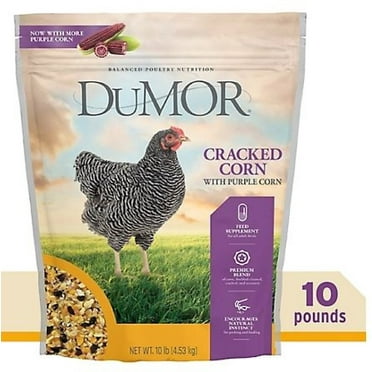 DuMOR 15358 Cracked Corn with Purple Corn Chicken Poultry Feed Supplement, 10 lb