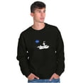 thumbnail image 5 of NASA Astronaut Space Shuttle Surfing Sweatshirt for Men or Women Brisco Brands S, 5 of 6