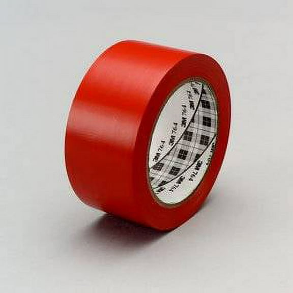 3M T965764R 764 Vinyl Tape, 5.0 mil, 36 yd. Length x 1" Width, Red