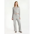 thumbnail image 5 of No Boundaries Waffle Knit Tank Top, Jacket, and Pants Set, 3-Piece, Women's, 5 of 5