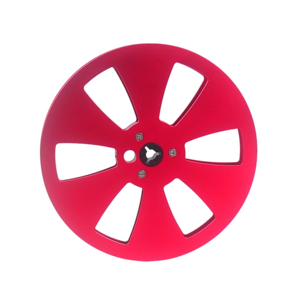 Inteprter Carrete en blanco fácil de instalar para reproductores de cintas de carrete a carrete Accesorios de audio de carrete vacío Sistemas de cine en casa Rojo