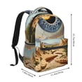 thumbnail image 2 of Fotbe Surreal Desert Eye Landscape Pattern Casual Backpack for School, Travel, and Outdoor Activities - Durable, Lightweight, and Comfortable, 2 of 5