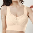 thumbnail image 6 of Bigersell Sleep Bras for Women New Women Lace Beautiful Style Bra Solid Color Soft and Comfortable Bra No Underwire Gathering Lower and Upper Support Wiping Bra Dail Lifting Bra Style F-686 Red 3XL, 6 of 7