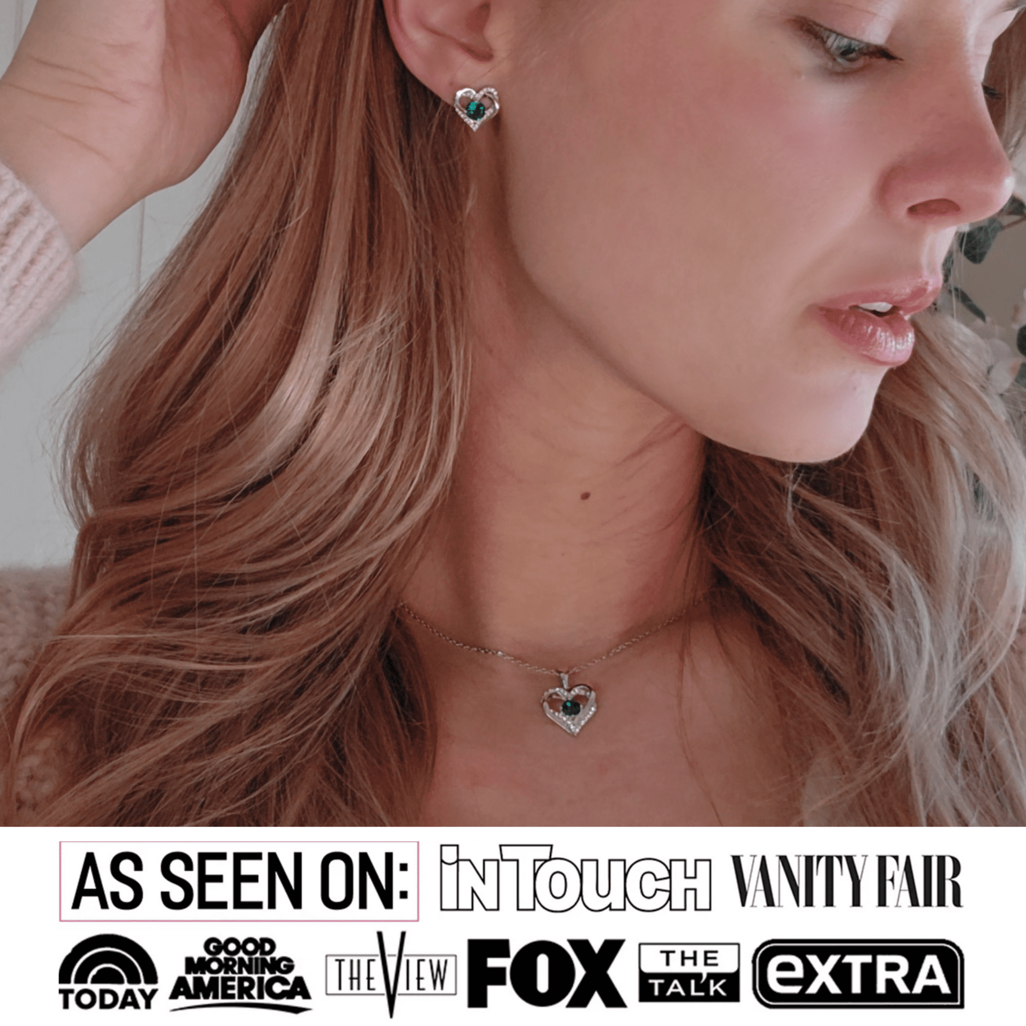 Cate & Chloe Forever April Birthstone 18k White Gold Plated Women Jewelry Set, Swarovski Crystals