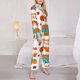 thumbnail image 3 of Balery Fall Pumpkins Conjunto de Pijama con Estampado para Mujer, Conjunto de Dos Piezas con Manga Larga, Ropa de Dormir Suave con Bolsillos, Pijamas Cómodos-Large, 3 of 7