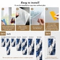 thumbnail image 6 of Marble Navy Blue Window Privacy Film, Abstract Gold White Brick Stone Motif Static Cling UV Sun Blocking Heat Control Window Tint, Non-Adhesive One Way Windows Privacy Cover 17.7''x78.7'', 6 of 7