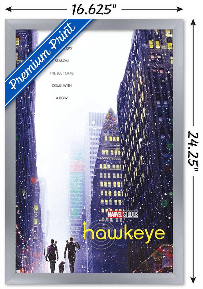 Marvel Hawkeye - Street One Sheet Wall Poster, 14.725" x 22.375", Framed