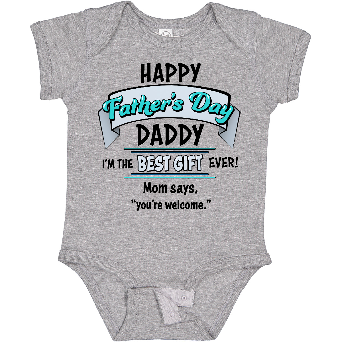 Inktastic Happy Father's Day Best Ever Boys or Girls Baby Bodysuit