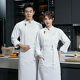 thumbnail image 1 of Fashion Creative Chef Clothing Baking Work Clothes Long Sleeve Terylene Hotel Smil E Chef Uniform Short Sleeve Men Breathable FWZ, 1 of 5