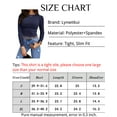 thumbnail image 4 of Langwyqu Spring Autumn Women Long Sleeve Solid Color T-Shirt Slim Fit Ribbed Tops, 4 of 4