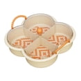 thumbnail image 3 of GUOOL Plateau d'Apéritif avec Couvercle Assiette de Service pour Gâteaux Biscuits Noix Poignée Orange, 3 of 9