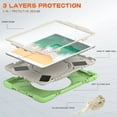 thumbnail image 7 of For iPad Air 3 10.5 Inch 2019/iPad Pro 10.5 Inch 2017 Case, 360 Rotatable Handle Stand, Shoulder Strap, Drop-Proof Design, Matcha Green, 7 of 7