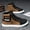 K56 black and yellow, variant on Men's High-Top Sneakers - Classic Black & Slip-Resistant Rubber Sole, Cushioned EVA Insole - Lace-Up Ankle Support Shoes for Formal, Casual, Casual Attire - Durable & White colorway, PU Upper & Easy