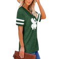 thumbnail image 4 of Anbech St. Patrick's Day Short Sleeve T-Shirt for Women Casual Four-leaf Clover Print Tee Shirt with Round Neck, 4 of 4