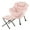 Pink, variant on YYAo Accent Chairs,Modern Accent Chair with Folding Footrest and Head Pillow-Pink