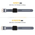 thumbnail image 5 of BANDOVA Silicone Sport Band Compatible with Apple Watch 38/40/41/42mm(Series 11 10), Waterproof Strap with Classic Buckle for Women Men, BlueGray, 5 of 7