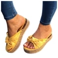 thumbnail image 1 of Womens Espadrilles Platform Sandals Open Toe Slide Sandals Casual Breathable Summer Beach Shoes, 1 of 4