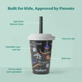 thumbnail image 3 of GoGo's Kids Portable Tumbler Cups with Lids and Spill-Proof Straws - 5 Pack of Stackable 12 oz Tumblers with Twist-On Lids - Easy Storage, Dishwasher Safe - New Explorer, 3 of 4