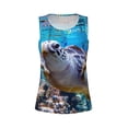 thumbnail image 4 of Fotbe Sea Turtle Swims Womens Loose Fit Casual Flowy Slim-Fit Tank Tops Athletic Round Neck Trendy Sleeveless Summer Tops for Gym and Yoga-, 4 of 9