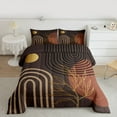 thumbnail image 2 of Homewish Geometric Stripes Circle 2pcs Bedding Comforter Set for Female Men Teens,Vintage Aesthetic Twin Comforter Sets,Botanical Plants Leaves Breathable Bedding Set,Breathable Home Decor, 2 of 8