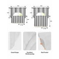 thumbnail image 6 of Grey Stripe Kitchen Curtain and Valance Set 3 Pieces, Rod Pocket Short Tier Curtains 24 Inch Length, Farmhouse Minimalist Striped Swag Topper Small Window Treatment for Cafe Bathroom Bedroom, 6 of 6