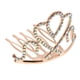 thumbnail image 5 of Mini tiara de princesa con corona de cristal y peine, accesorio para el cabello Oro rosa, 5 of 9