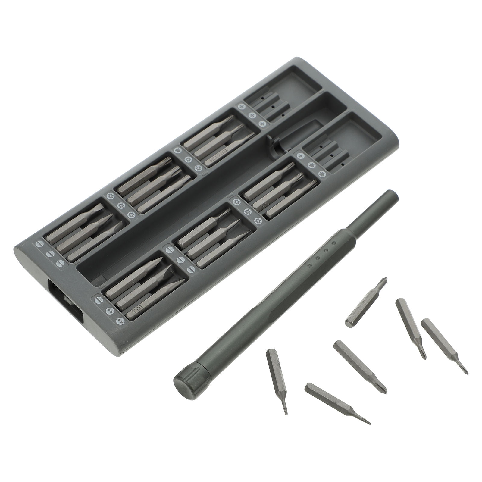 FESTFENDS 1 Set Screwdriver Repair Tool Set for Computer Precision Multi-functional S2 Molybdenum Steel Grey 48Pcs