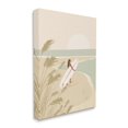 thumbnail image 3 of Stupell Industries Neutral Beach Sunset Surfing Woman Coastal Painting Gallery Wrapped Canvas Print Wall Art, 3 of 5