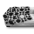 thumbnail image 2 of Geometric Soft Flannel Fleece Throw Blanket, Pattern of Big and Smaller Monotone Circles Futuristic Graphics, Cozy Plush for Indoor and Outdoor Use, 50" x 60", Charcoal Grey and White, by Ambesonne, 2 of 5