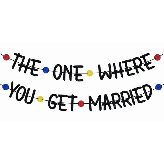 The One Where You Get Married Banner, Future Mr & Mrs, Just Married, Wedding/Engagement/Bridal Shower Party Decorations