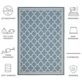 thumbnail image 6 of SAFAVIEH Courtyard Alina Geometric Quatrefoil Indoor/Outdoor Area Rug, Blue/Beige, 6'7" x 6'7" Square, 6 of 10