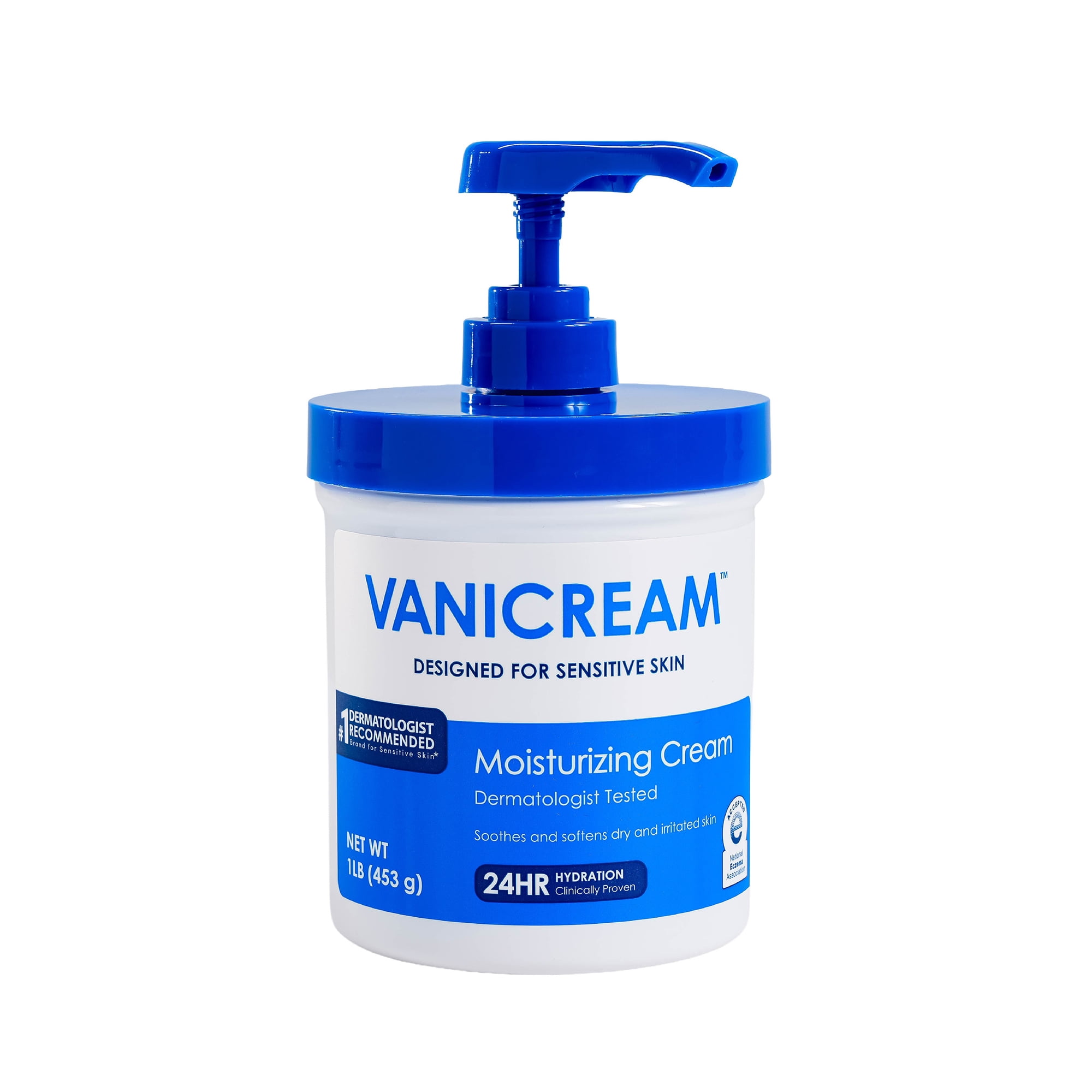Vanicream Moisturizing Skin Cream for Sensitive Skin with Pump Dispenser - 16 fl oz (1 lb)