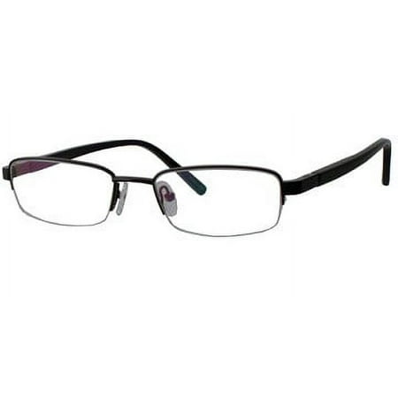 Computer Glasses with Clear Poly Double Sided Anti-reflective Coating, Scratch and UV - Semi Rimless Frame - 50-18-135
