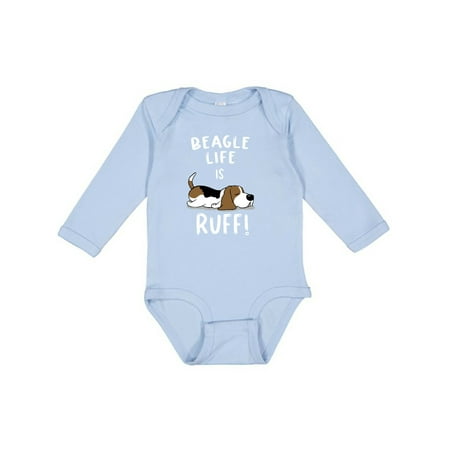 

Inktastic Beagle Life is Ruff! Gift Baby Boy or Baby Girl Long Sleeve Bodysuit