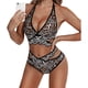 thumbnail image 3 of Gibobby Conjunto de lencería Sujetador de encaje Nueva sexy lencería de encaje ropa interior ropa de dormir anillo de pijamas liguero(Negro, XL), 3 of 4