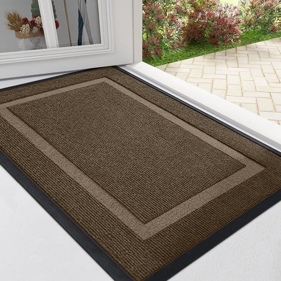 Arotive Tapis de Porte d'Entrée Extérieur Intérieur, Antidérapant Robuste en Caoutchouc Naturel, Durable et Résistant à la Décoloration, Facile à Nettoyer