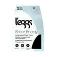thumbnail image 2 of L'eggs Sheer Energy Medium Leg Support Control Top Sheer Tights Women's 2 Pair Jet Black Size Q, 2 of 9