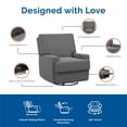 thumbnail image 3 of Baby Relax Rylan 4-in-1 Swivel Glider Rocker Recliner Chair, Gray, 3 of 12
