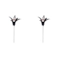 thumbnail image 2 of Clearance Under $5 | Gothic Halloween Skeleton and Pumpkin Picks with Black Feathers for Vase Centerpiece Decor White Skull, 2 of 5