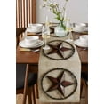 thumbnail image 2 of Hokiten Table Runners 72 Inches Long Dress Scarves, Farmhouse Vintage Farmhouse Kitchen/Dining Table Runner, Coffee Tablerunners, Brown Country Western Star Art 13x72 Inch, 2 of 7