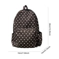 thumbnail image 2 of HUISZJ Polka Dot Backpack, Women Canvas Aesthetic Backpack with Zipper, Retro School Backpack Adjustable Strap for School Work Travel Outdoor (Coffee), 2 of 8