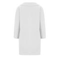 thumbnail image 6 of Wuxian Womens Winter Trench Coat Long Sleeve Double Plus Size Wool Coat For Autumn Winter Warm Windbreaker Full Length Comfortable Jacket With Pocket,White,XXL, 6 of 6
