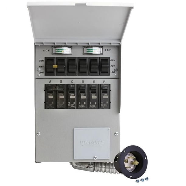 Reliance Controls 306A 6-Circuit Indoor Manual Transfer Switch Pro/Tran