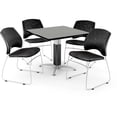 thumbnail image 2 of Square Table in Gray Nebula, 4 Stars Stacking Chairs in Gray Nebula, 2 of 5