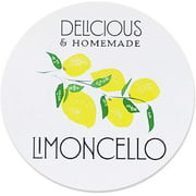 Limoncello Labels"Delicious & Homemade" - 2" Round - 12 / Package